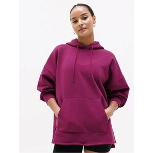 Athleta Terry Oversized Hoodie Size S in Wildberry